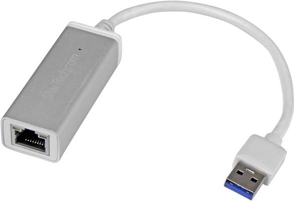 StarTech.com USB3.0 auf Gigabit Netzwerkadapter - Silber - Netzwerkadapter - SuperSpeed USB3.0 - Gigabit Ethernet x 1 - Silber (USB31000SA) von Startech