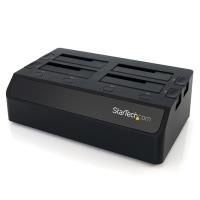 StarTech.com USB3.0 to 4-Bay SATA 6Gbps Hard Drive Docking Station w - UASP & Dual Fans - 2,5/3.5 SSD / HDD Dock - Speichergehäuse - 4 Schächte (SATA-600) (SDOCK4U33) von Startech