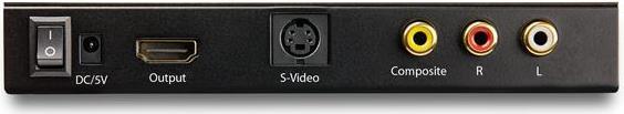 StarTech.com VID2HDCON2 S-Video oder Composite zu HDMI Konverter mit Audio (720p, NTSC & PAL, HDMI Upscaler, Mac & Windows) - Videokonverter - Composite Video, S-video - HDMI - Schwarz von Startech