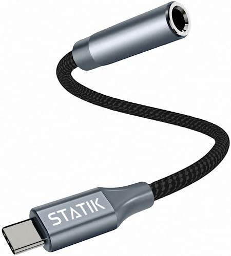 Statik USB-C to 3.5mm Audio Adapter - AUX to USB C Headphone Adapter Jack Converter, Premium Headphone Jack Adapter for USB C Devices, Maximum Audio Quality, High-Fidelity Sound Anywhere von Statik