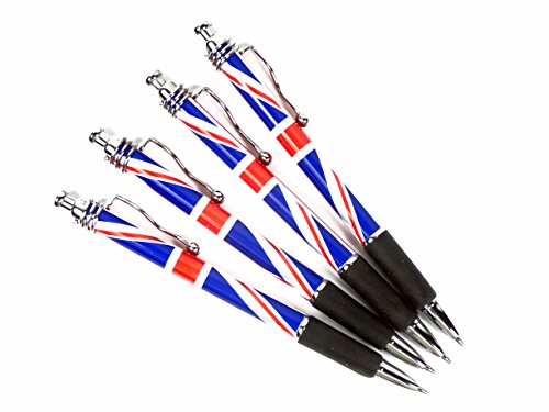 London Gifts Store Union Jack 4er Set Kugelschreiber London Souvenir Sammlerstück von Stationeries