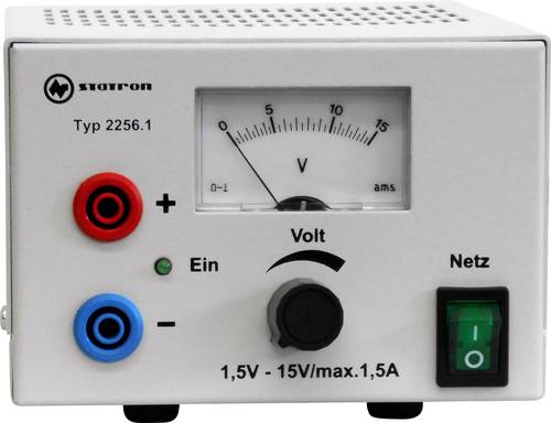 Statron 2256.1 Labornetzgerät, einstellbar 1.5 - 15V 1.5A 40W Anzahl Ausgänge 1 x Statron 2256.1 Labornetzgerät, einstellbar 1.5 - 15V 1.5A 40W Anzahl Ausgänge 1 x von Statron