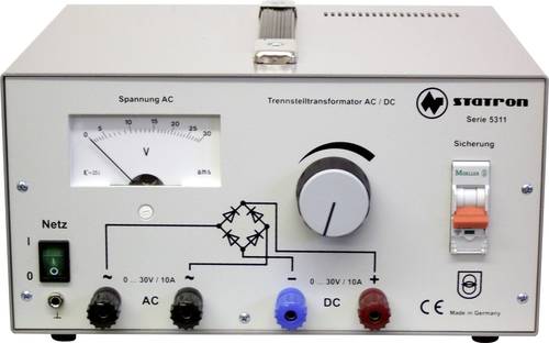 Statron 5311.1 Labornetzgerät, einstellbar 0 - 30V 10A 300W Anzahl Ausgänge 2 x von Statron