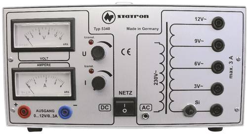 Statron 5340.1 Labornetzgerät, einstellbar 0 - 12 V/AC 3A 72W Anzahl Ausgänge 2 x von Statron