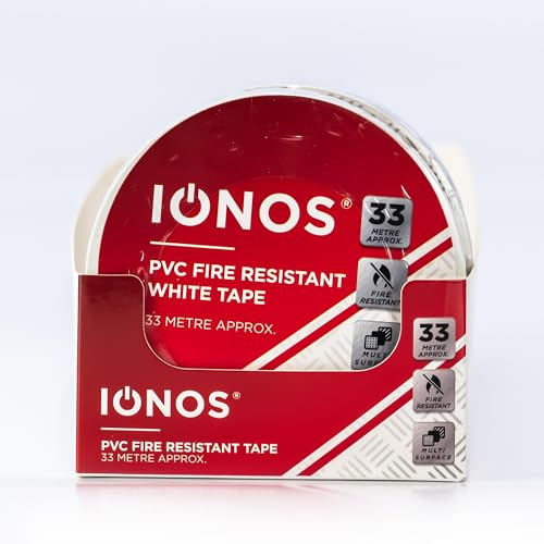 Status: IONOS IONPVCWHT1PKX12 PVC-Klebeband, 33 m, feuerfest, für mehrere Oberflächen, Weiß Status: IONOS IONPVCWHT1PKX12 PVC-Klebeband, 33 m, feuerfest, für mehrere Oberflächen, Weiß von Status