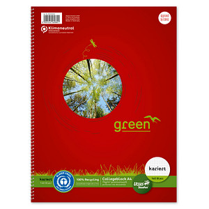 Staufen® Collegeblock green Kleinformat Lineatur 5 kariert DIN A5 Innenrand von Staufen®
