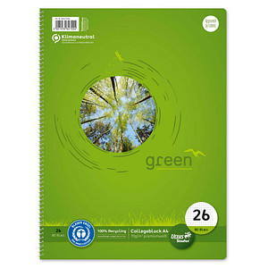 Staufen® Collegeblock green Lineatur 26 kariert DIN A4 Außenrand von Staufen®