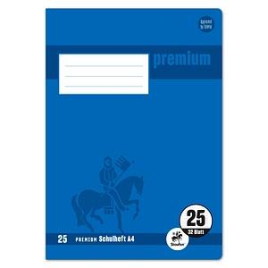 Staufen® Doppelheft Premium Lineatur 25 liniert DIN A4 Außenrand, 32 Blatt von Staufen®