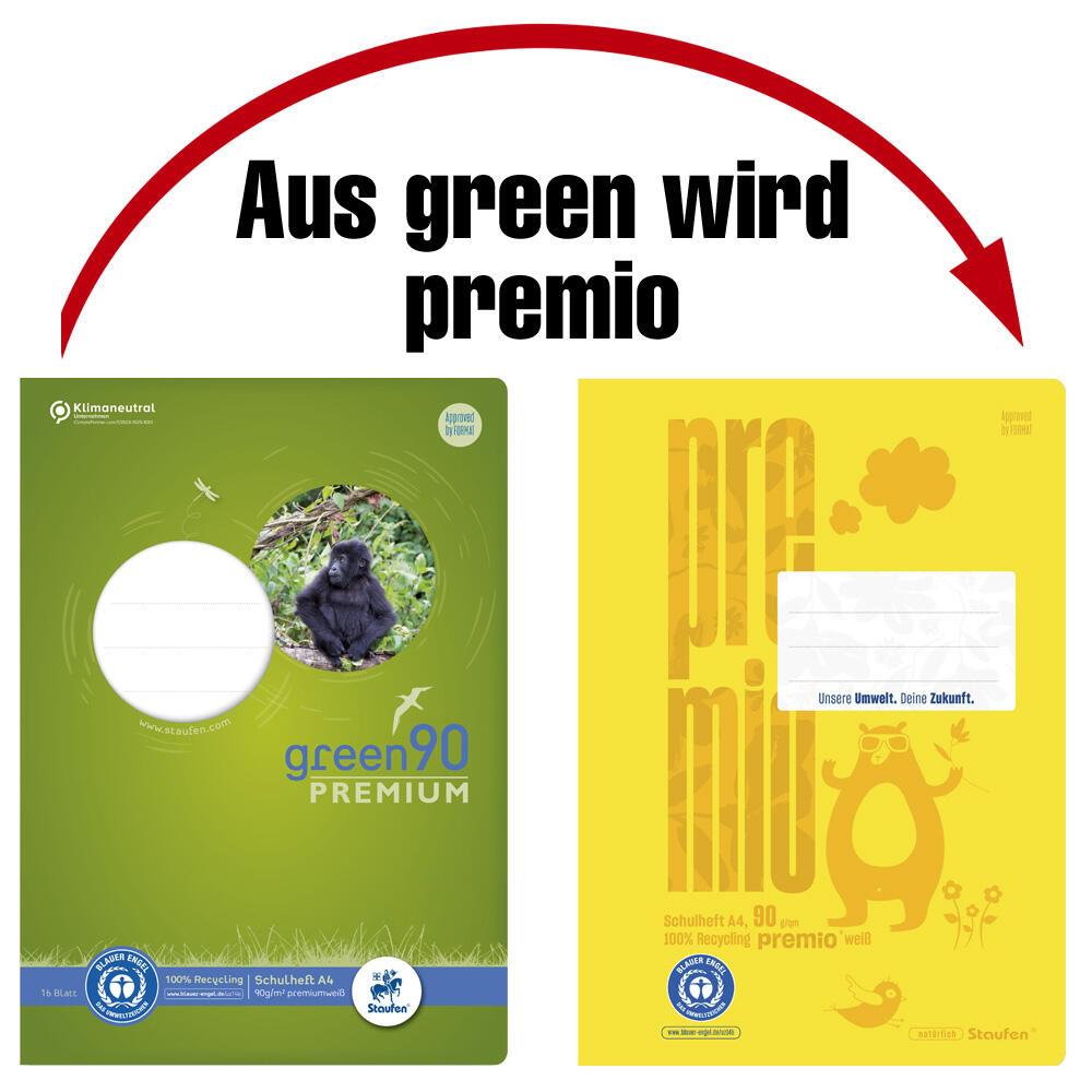 Staufen® Schulhefte Staufen Heft green A4 LIN1 liniert DIN A4 16 von Staufen®