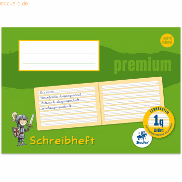 10 x Staufen Schreibheft Premium A5 quer liniert Lineatur 1q 16 Blatt 10 x Staufen Schreibheft Premium A5 quer liniert Lineatur 1q 16 Blatt von Staufen