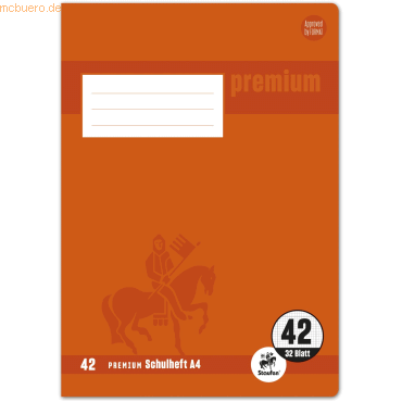 20 x Staufen Schulheft Premium A4 32 Blatt kariert mit Umrandung Linea von Staufen