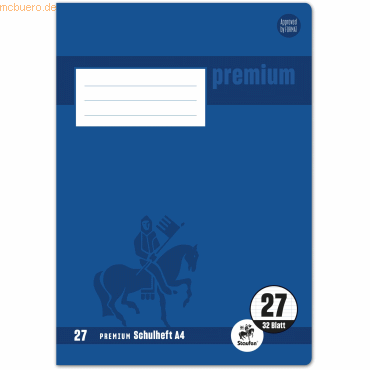 20 x Staufen Schulheft Premium A4 32 Blatt liniert beisdeitig Rand von Staufen