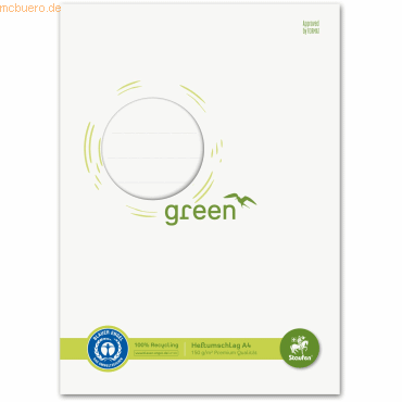 10 x Staufen Heftumschlag Green Karton 150g/qm A4 weiß von Staufen