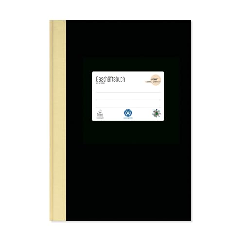Staufen 608360 - Staufen Green Geschäftsbuch, DIN A4, hochwertiger Leineneinband, Lineatur 5 mm kariert, 96 Blatt, premiumweißes 80 g/m² Recyclingpapier, 1 Stück von Staufen