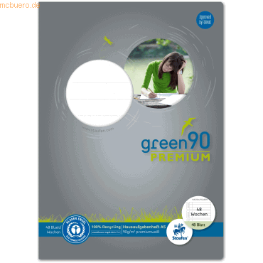 10 x Staufen Hausaufgabenheft Green A5 48 Blatt von Staufen
