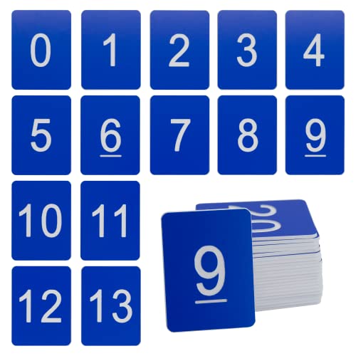 Kunststoff-Nummernschild, nummeriert, rechteckig, 0-50, Blau von StayMax