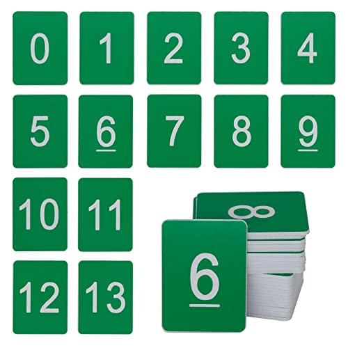 Nummernschilder, Kunststoff, rechteckig, 0–100, Grün von StayMax