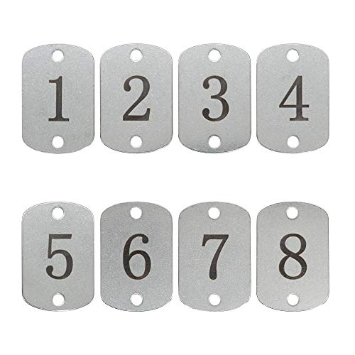 Rechteckige Edelstahl-Schlüsselanhänger mit zwei Löchern (1-10) von StayMax