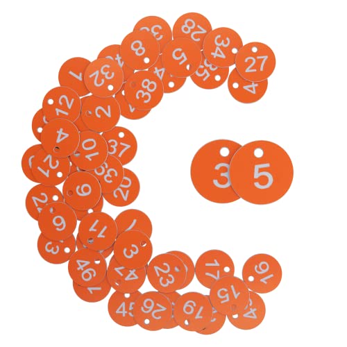 StayMax Kunststoff-Etiketten, rund, 1-100 Stück, Orange, 1 Stück von StayMax