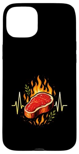 Grillen Steak Ekg Herzlinie Griller Bbq Sommer Hülle für iPhone 15 Plus Grillen Steak Ekg Herzlinie Griller Bbq Sommer Hülle für iPhone 15 Plus von Steak Liebhaber Fleisch