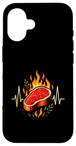 Grillen Steak Ekg Herzlinie Griller Bbq Sommer Hülle für iPhone 16 Grillen Steak Ekg Herzlinie Griller Bbq Sommer Hülle für iPhone 16 von Steak Liebhaber Fleisch