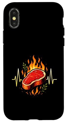 Grillen Steak Ekg Herzlinie Griller Bbq Sommer Hülle für iPhone X/XS Grillen Steak Ekg Herzlinie Griller Bbq Sommer Hülle für iPhone X/XS von Steak Liebhaber Fleisch