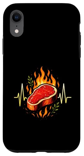 Grillen Steak Ekg Herzlinie Griller Bbq Sommer Hülle für iPhone XR von Steak Liebhaber Fleisch