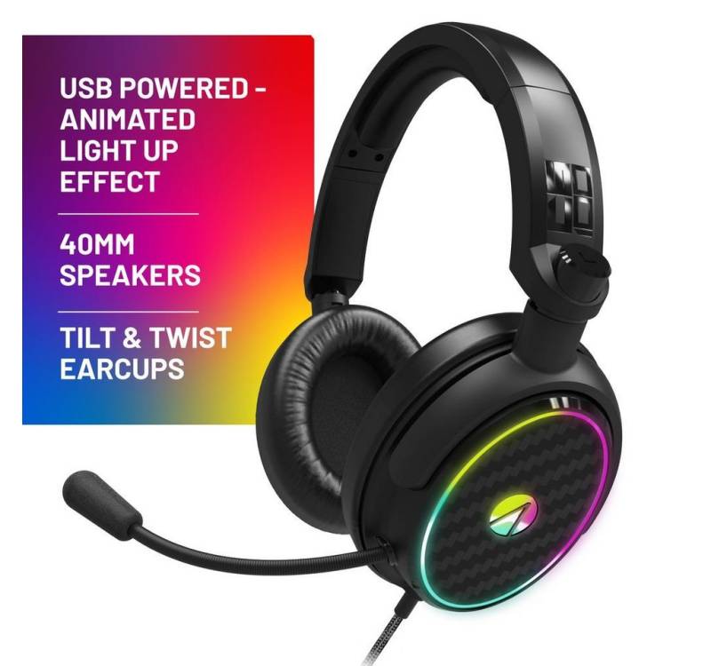 Stealth LED Headset Ständer mit Headset C6-100 LED Gaming-Headset Zubehör (12 RGB Beleuchtungseffekte) von Stealth