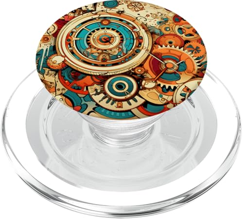 Buntes Steampunk-Getriebe-Design, einzigartiges Steampunk-Telefon PopSockets PopGrip für MagSafe Buntes Steampunk-Getriebe-Design, einzigartiges Steampunk-Telefon PopSockets PopGrip für MagSafe von Steampunk Style Graphics