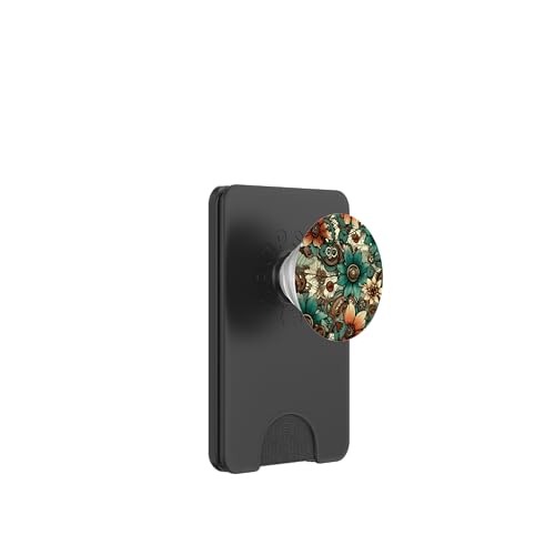 Steampunk Floral Design, Gear Flowers Art, Blumen, Mechaniker PopSockets PopWallet für MagSafe Steampunk Floral Design, Gear Flowers Art, Blumen, Mechaniker PopSockets PopWallet für MagSafe von Steampunk Style Graphics