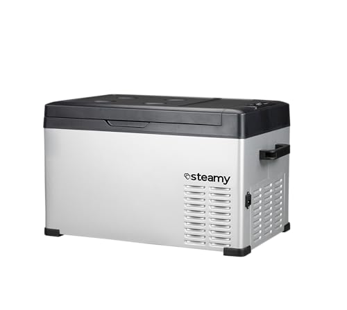 Steamy-E Single Zone 30, Elektrische Kompressor-Kühlbox, 27 Liter, Silber Steamy-E Single Zone 30, Elektrische Kompressor-Kühlbox, 27 Liter, Silber von Steamy