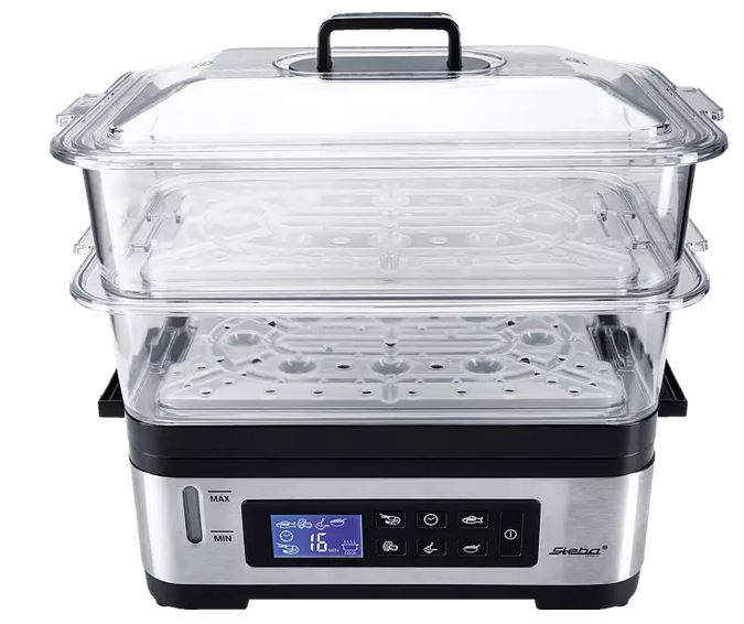 STEBA DG 2 Dampfgarer (1200 Watt, Edelstahl / Schwarz) (05.22.00) von Steba