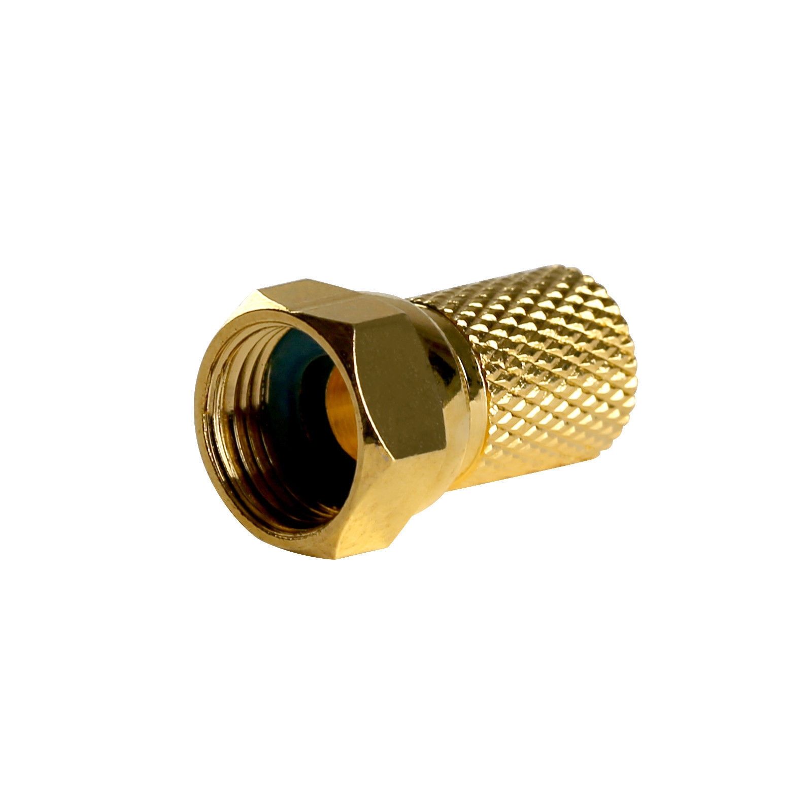 F-Stecker 7,4mm Breite Mutter Vergoldet mit Gummidichtung F-Stecker 7,4mm Breite Mutter Vergoldet mit Gummidichtung von Stecker und Dosen