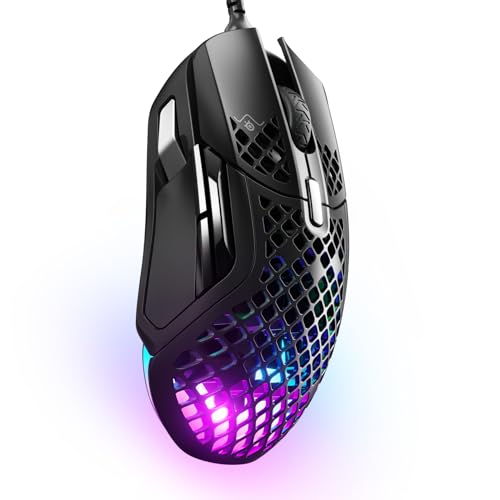 SteelSeries Aerox 5 Gaming-Maus, leicht, 18000 CPI – optischer TrueMove Air Sensor – ultraleichtes, wasserabweisendes Design – universelle USB-C-Konnektivität von SteelSeries