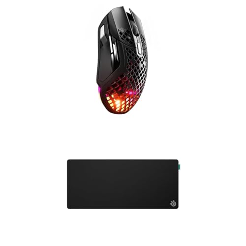 SteelSeries Aerox 5 Wireless - RGB Gaming-Mouse - Federleichtes, wasserabweisendes Design - 9 Tasten - TrueMove Air-Sensor mit 18K DPI QcK XL Performance Balance Gaming-Mauspad 900x400mm SteelSeries Aerox 5 Wireless - RGB Gaming-Mouse - Federleichtes, wasserabweisendes Design - 9 Tasten - TrueMove Air-Sensor mit 18K DPI QcK XL Performance Balance Gaming-Mauspad 900x400mm von SteelSeries
