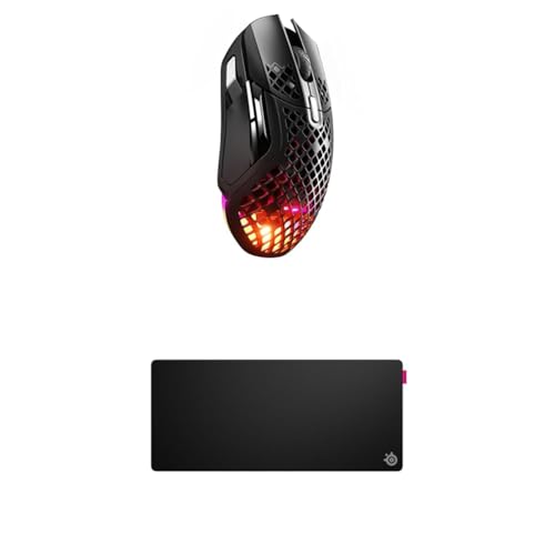 SteelSeries Aerox 5 Wireless - RGB Gaming-Mouse - Federleichtes, wasserabweisendes Design - 9 Tasten - TrueMove Air-Sensor mit 18K DPI QcK XL Performance Speed Gaming-Mauspad 900x400mm SteelSeries Aerox 5 Wireless - RGB Gaming-Mouse - Federleichtes, wasserabweisendes Design - 9 Tasten - TrueMove Air-Sensor mit 18K DPI QcK XL Performance Speed Gaming-Mauspad 900x400mm von SteelSeries