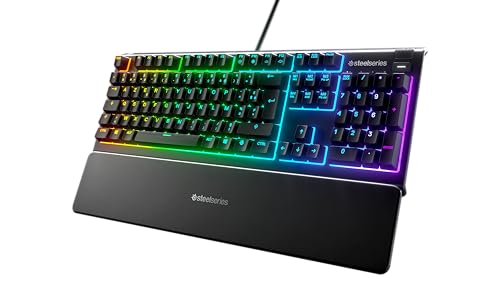 SteelSeries Apex 3 - Gaming Tastatur - 10-Zonen RGB-Beleuchtung - Premium magnetische Handballenauflage - Französisch (AZERTY) Layout von SteelSeries