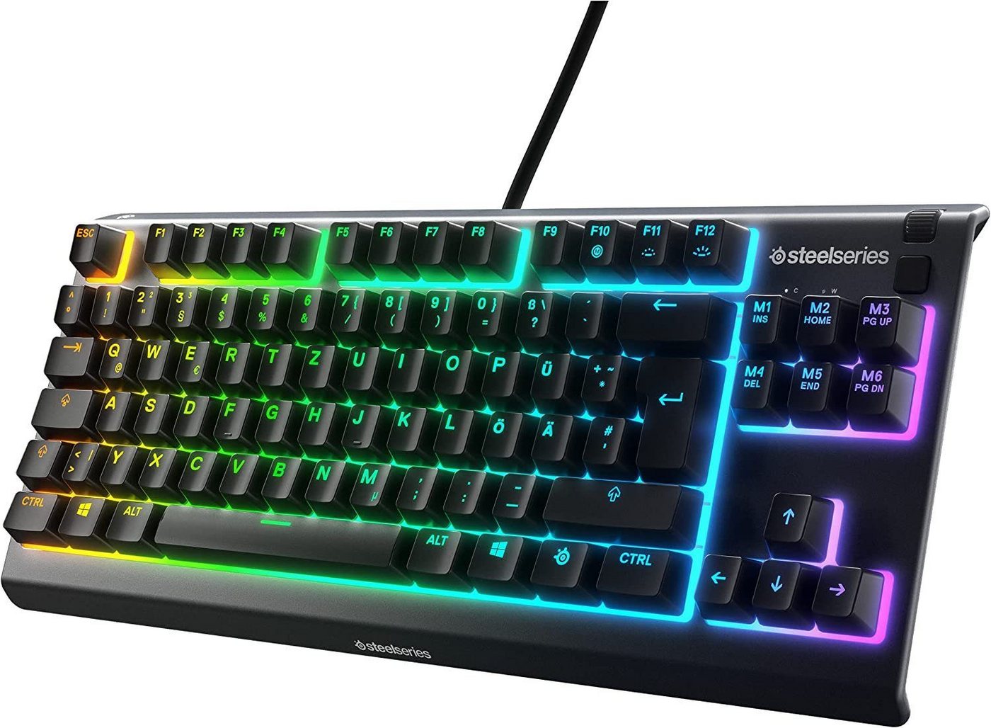 SteelSeries Apex 3 RGB Gaming Tastatur mechanisch Bluetooth OLED-Display Kabellos Gaming-Tastatur (Gamingtastatur, Zocker, 78% Formfaktor, RGB, Mechanisch) von SteelSeries