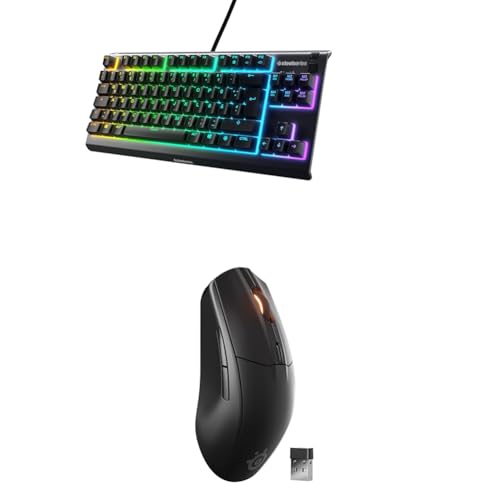 SteelSeries Apex 3 TKL - Gaming Tastatur - 8-Zonen RGB-Beleuchtung - Deutsches QWERTZ Rival 3 Wireless Gen 2 Gaming-Maus - 2,4 GHz und Bluetooth – 18K DPI TrueMove Air-Optiksensor SteelSeries Apex 3 TKL - Gaming Tastatur - 8-Zonen RGB-Beleuchtung - Deutsches QWERTZ Rival 3 Wireless Gen 2 Gaming-Maus - 2,4 GHz und Bluetooth – 18K DPI TrueMove Air-Optiksensor von SteelSeries