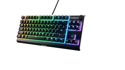 SteelSeries Apex 3 TKL - RGB, USB-A, Gaming-Tastatur - Kompakter Tenkeyless-Formfaktor - 8-Zonen-RGB-Beleuchtung - Amerikanisch (QWERTY) Layout von SteelSeries