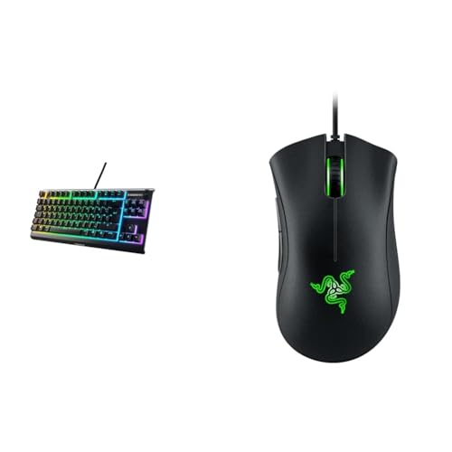 SteelSeries Apex 3 TKL - RGB Gaming-Tastatur & Razer DeathAdder Essential (2021) - Essentielle Gaming-Maus mit optischem 6.400-DPI-Sensor von SteelSeries