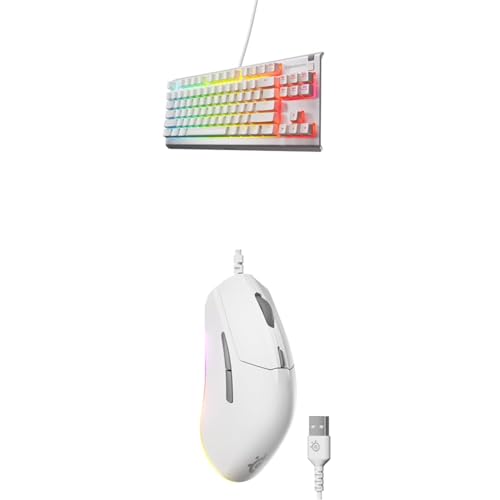 SteelSeries Apex 3 TKL White - Gaming Tastatur - 8-Zonen RGB-Beleuchtung - Deutsches QWERTZ Rival 3 Gen 2 Gaming-Maus - 8.5K DPI TrueMove Core-Optiksensor - 60M Klicks garantiert SteelSeries Apex 3 TKL White - Gaming Tastatur - 8-Zonen RGB-Beleuchtung - Deutsches QWERTZ Rival 3 Gen 2 Gaming-Maus - 8.5K DPI TrueMove Core-Optiksensor - 60M Klicks garantiert von SteelSeries