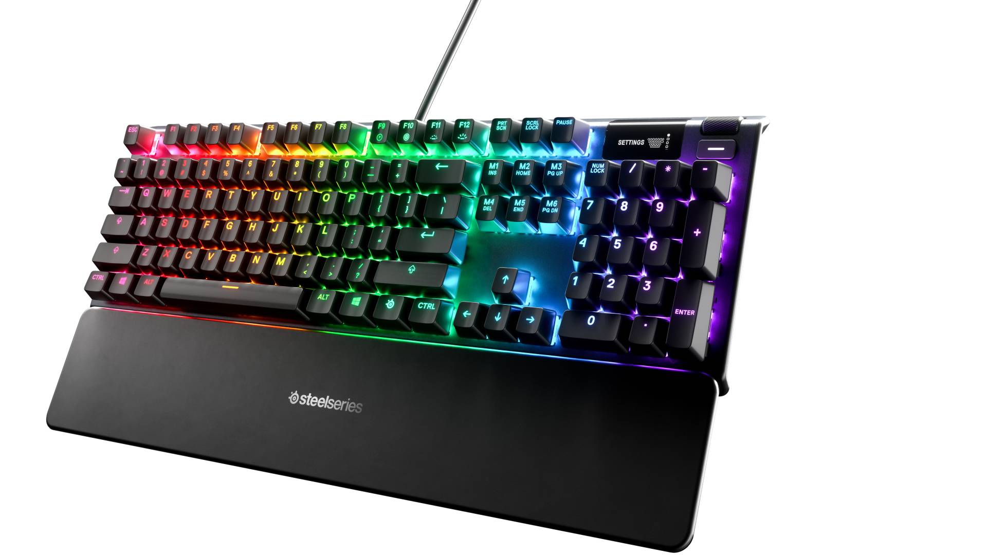 SteelSeries Apex 5 hybrid-mechanische Gaming Tastatur, kabel, Tastenweise RGB-Beleuchtung, Rahmen aus Aluminium in Flugzeugquali von SteelSeries