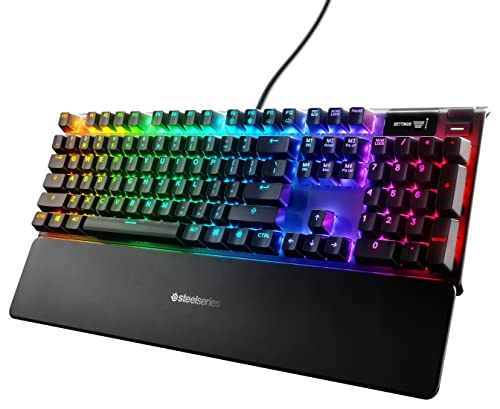 SteelSeries Apex 7 - Mechanische Gaming-Tastatur – OLED Smart Display – Blau Schalter – Amerikanisch (QWERTY) Layout - Standard von SteelSeries