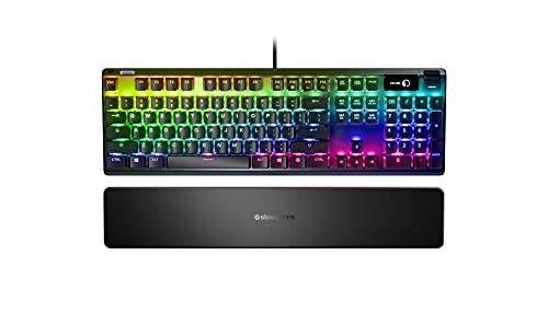 SteelSeries Apex 7 - Mechanische Gaming-Tastatur – OLED Smart Display – Blau Schalter – Deutsches (QWERTZ) Layout - Standard von SteelSeries