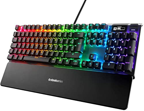 SteelSeries Apex 7 - Mechanische Gaming-Tastatur – OLED Smart Display – Blau Schalter – Französisches (AZERTY) Layout - Standard von SteelSeries