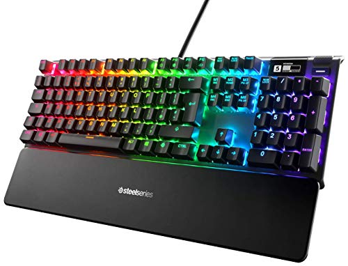 SteelSeries Apex 7 - Mechanische Gaming-Tastatur – OLED Smart Display – Braun Schalter – Englisch (QWERTY) Layout - Standard von SteelSeries