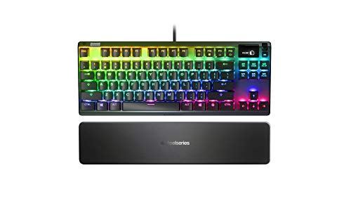 SteelSeries Apex 7 TKL - Mechanische Gaming-Tastatur – Kompakt (TKL) – OLED Smart Display – Rot Schalter – Deutsches (QWERTZ) Layout - Kompakt (TKL) von SteelSeries