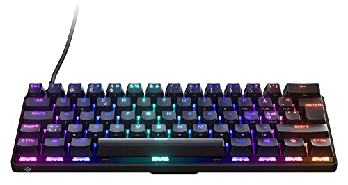 SteelSeries Apex 9 Mini - Mechanische Gaming-Tastatur - Optische Switches - 2-Punkt-Betätigung - Kompakter Esports Mini 60 % Formfaktor - Hotswap-fähige Switches - Nordisches (QWERTY) Layout von SteelSeries