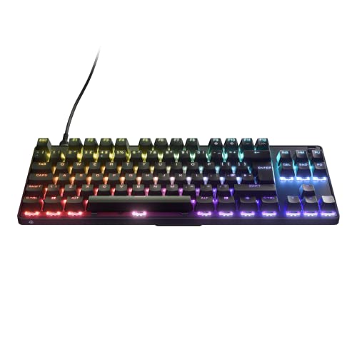 SteelSeries Apex 9 TKL - Mechanische Gaming-Tastatur - Optische Switches - 2-Punkt-Betätigung - Esports-Formfaktor ohne Tenkey - Hotswap- fähige Switches - Englisch (QWERTY) Layout von SteelSeries